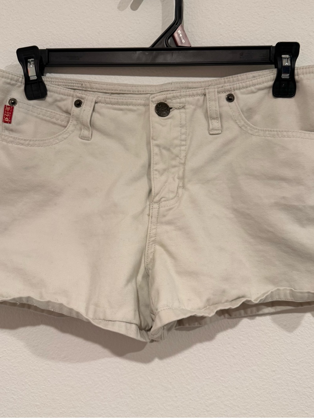 Mudd Y2K Juinors Cream-Colored Denim Shorts Size 9